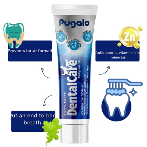 Pugalo Kedi ve Köpek Diş Macunu, Enzimatik Formül, Tartar Önleyici, Vanilyalı, 100 ml