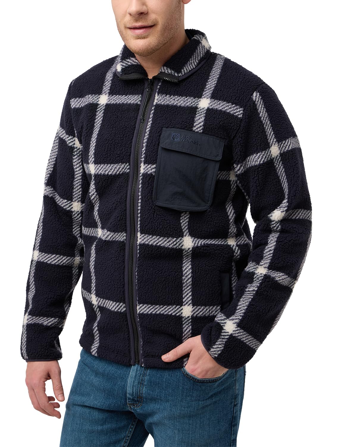 Jack Wolfskin Felslicht Check Erkek Ceket Lacivert XL