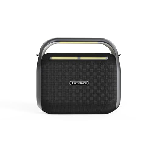 HiFuture MusicBox 200 100W Bluetooth 5.0 BT/USB/SD Kart/AUX Girişli Mikrofonlu Karaoke Sistemi Kablosuz Hoparlör Siyah