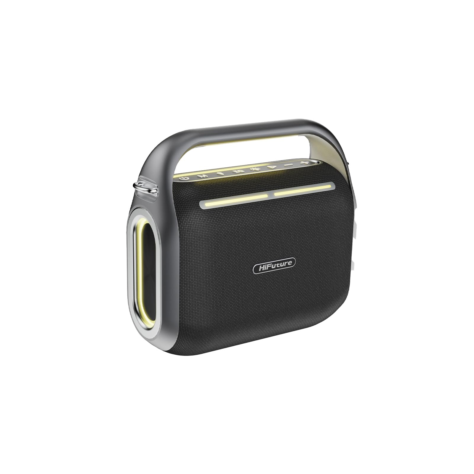 HiFuture MusicBox 200 100W Bluetooth 5.0 BT/USB/SD Kart/AUX Girişli Mikrofonlu Karaoke Sistemi Kablosuz Hoparlör Siyah