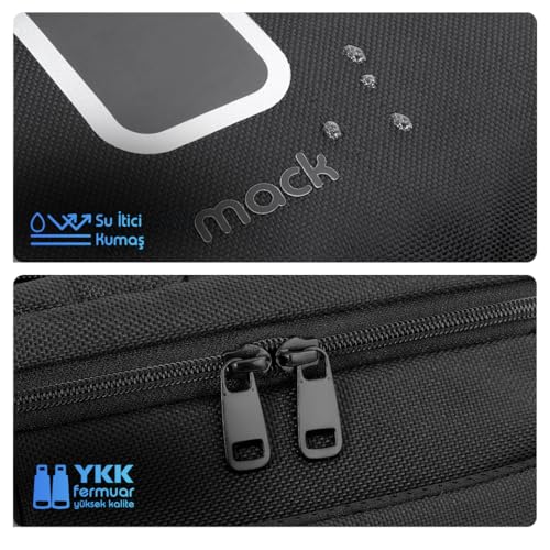 Mack Explor Eco MCE-1205 34L El Bagajı Seyahat Sırt Çantası, 17.3 inç Laptop Sırt Çantası, Su Geçirmez Kabin Boy Sırt Çantası, Çevre Dostu, Reflektörlü Hafta sonu Çantası