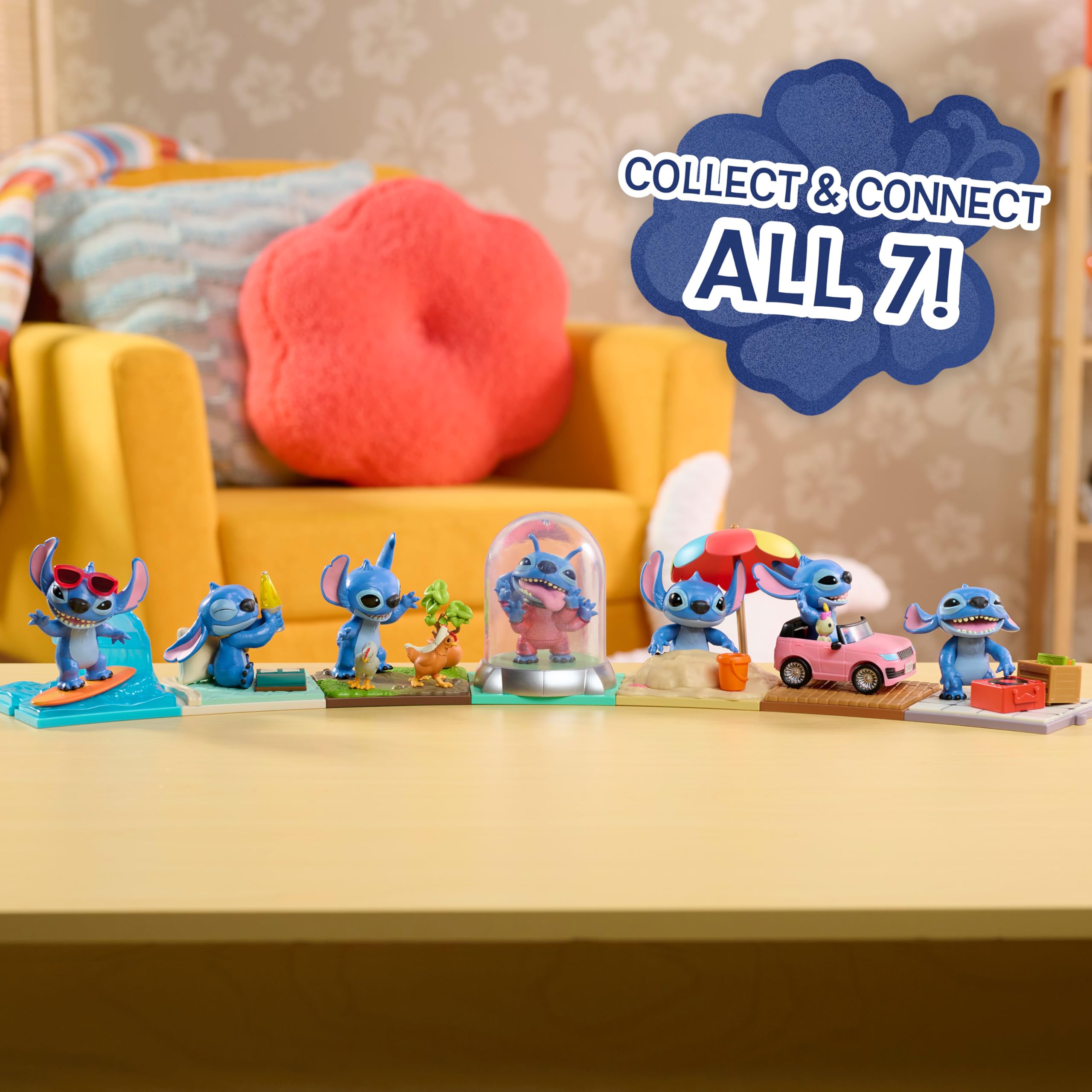 Just Play Disney Stitch Canlı Aksiyon Film Zamanı 7,62 cm Koleksiyon Figürleri, Kör Kutu Koleksiyonluk Oyuncaklar, Ev Dekorasyonu, 3 Yaş Üstü Çocuk Oyuncakları