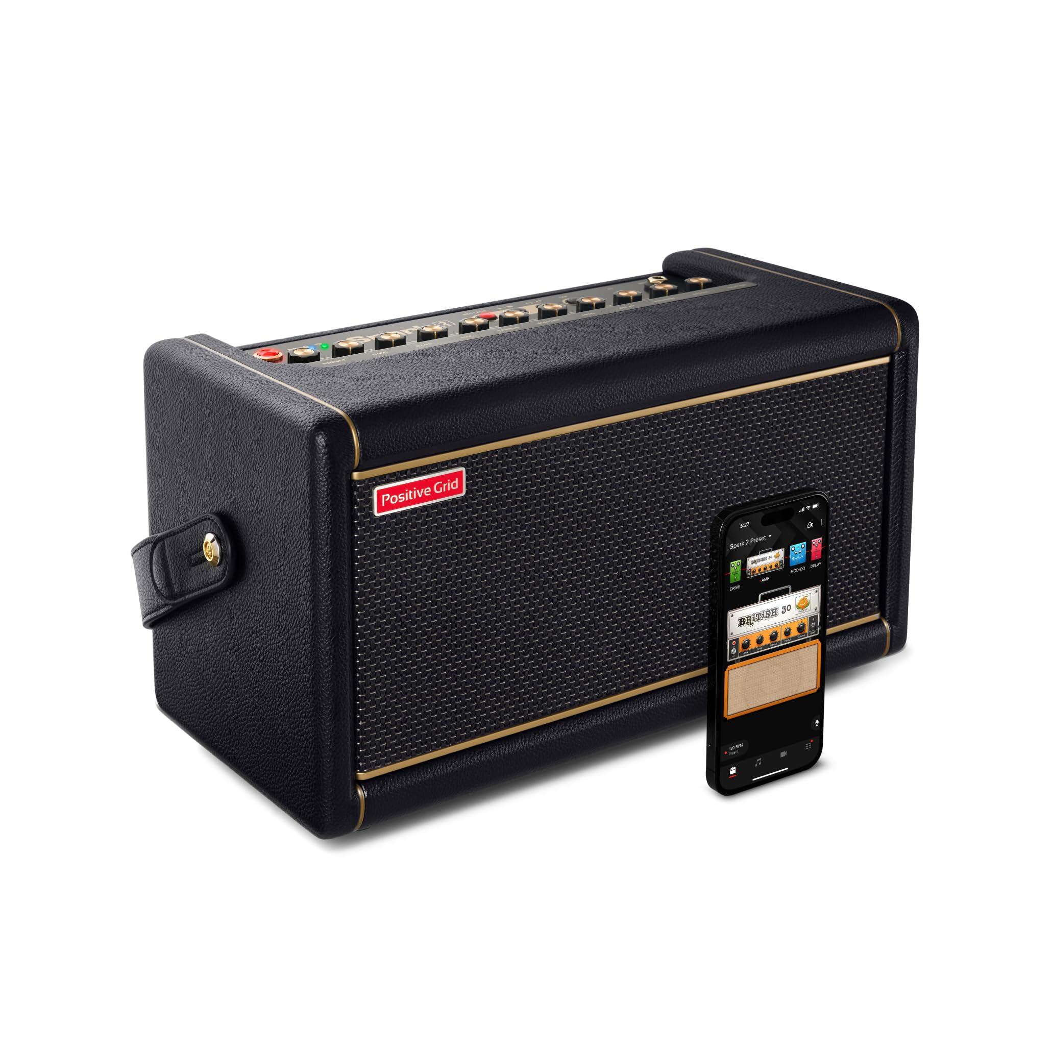 Positive Grid Spark 2 50W Akıllı Gitar Pratik Amp ve Bluetooth Hoparlör, Dahili Looper, AI Özellikleri ve Elektrik, Akustik ve Bas Gitar için Akıllı Uygulama