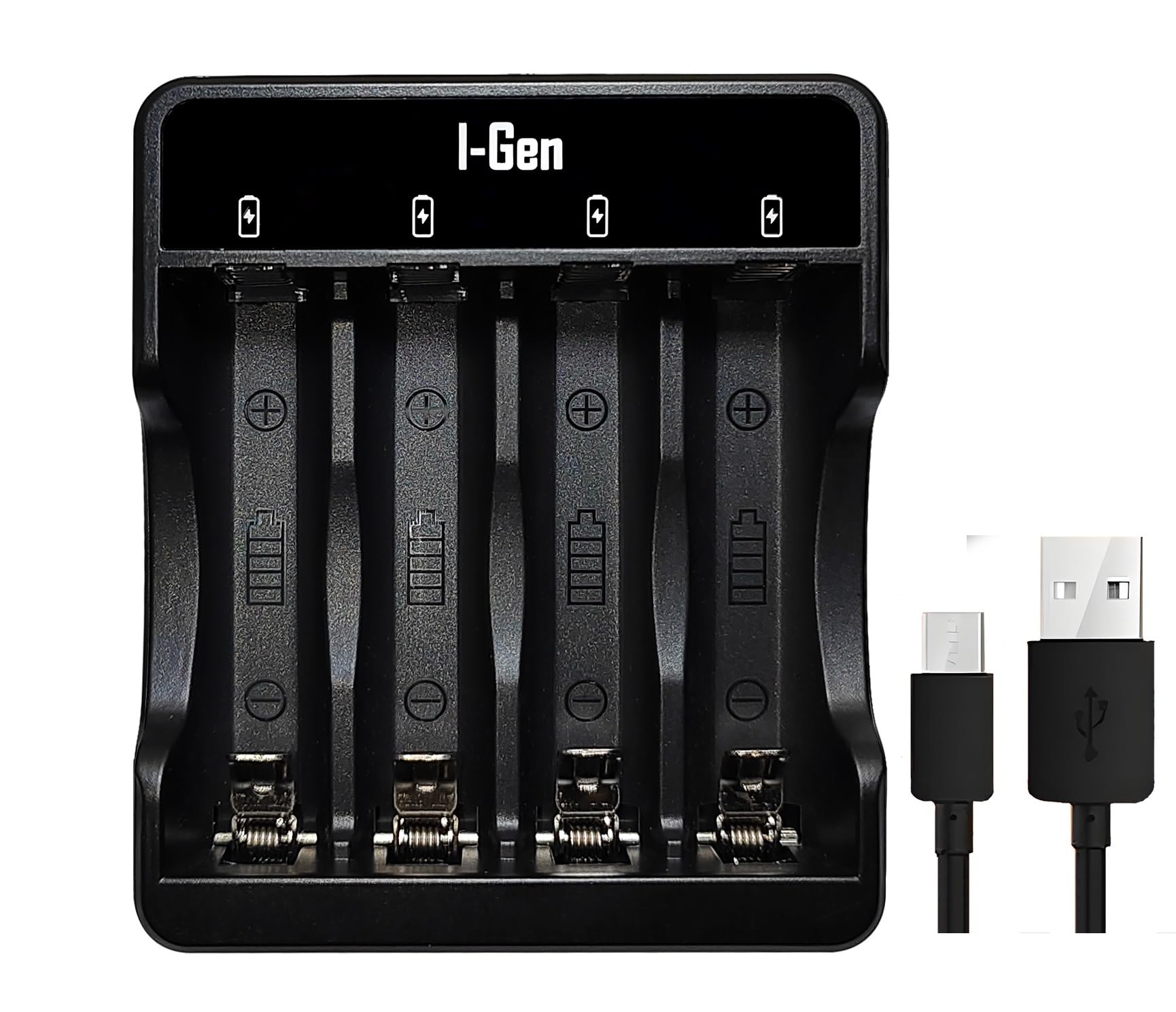 I-Gen G411 4'lü Pil Şarj Aleti + 4 Adet AAA Pro 1100 mAh Şarjlı İnce Kalem Pilli Set