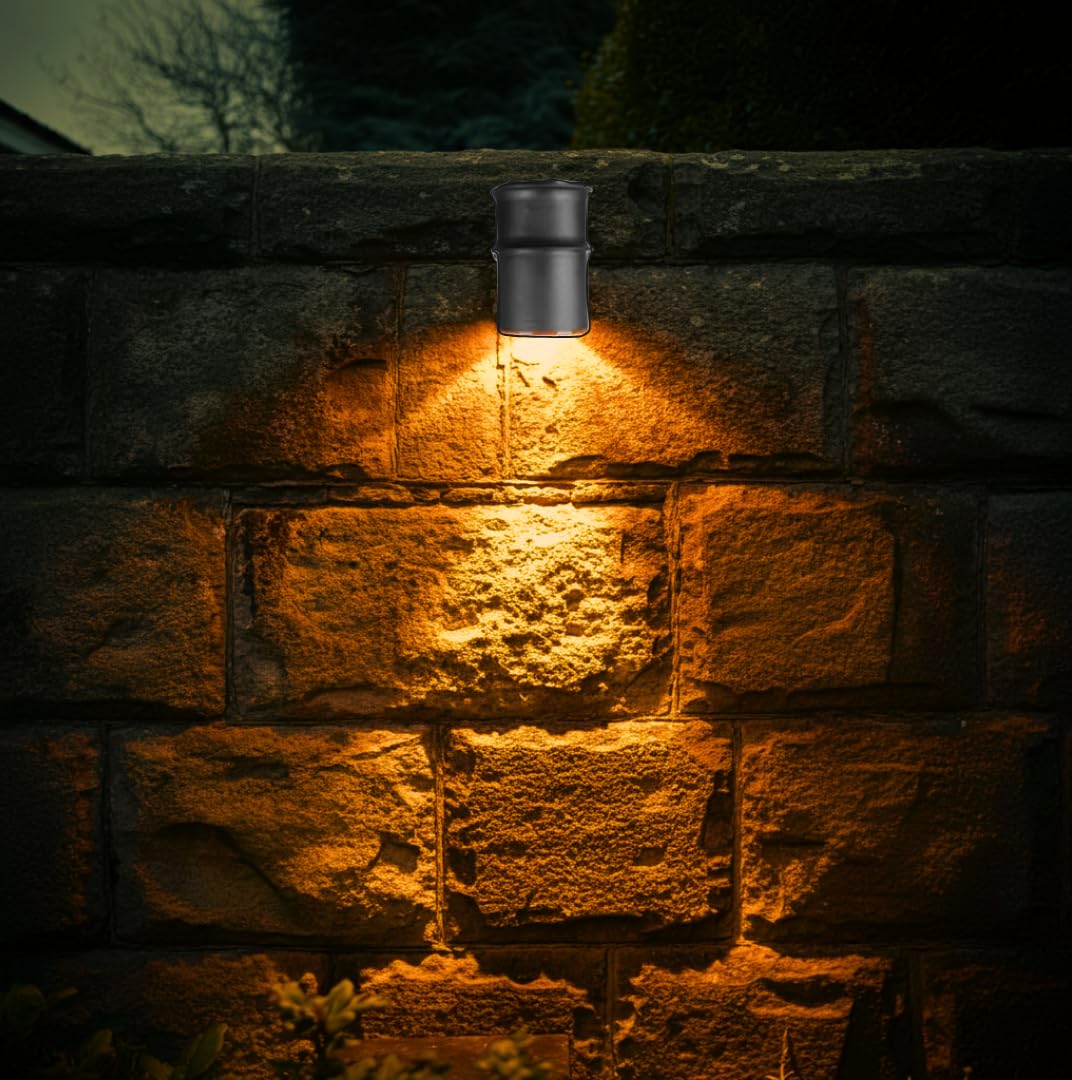 Ucuz Geldi Tekli Çağlayan Aplik IP54 Dış Mekan Zita Bahçe Aydınlatma Duvar Apliği + Gu10 Led Ampul (Turuncu)