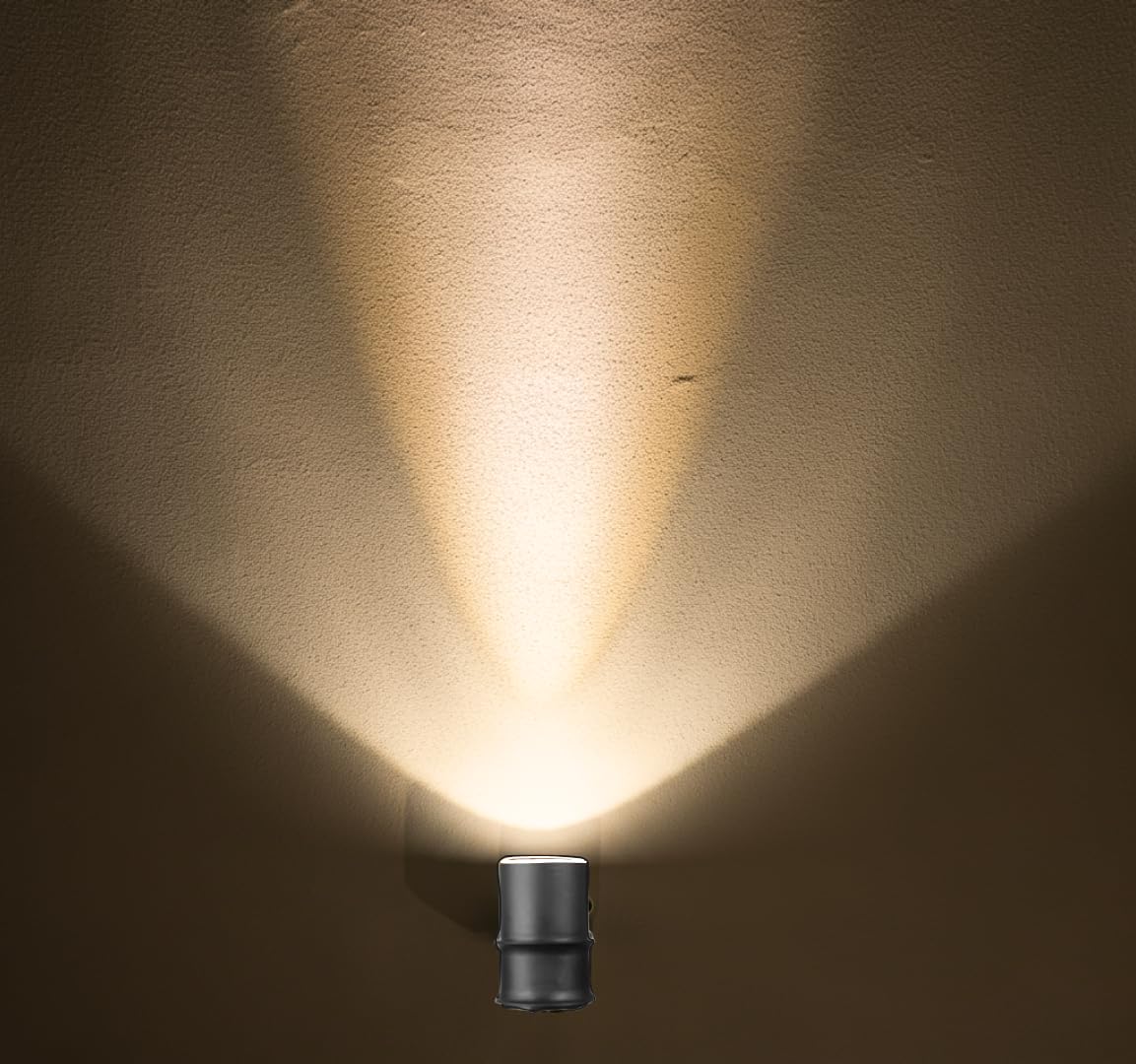 Ucuz Geldi Tekli Çağlayan Aplik IP54 Dış Mekan Zita Bahçe Aydınlatma Duvar Apliği + Gu10 Led Ampul (Gün Işığı)
