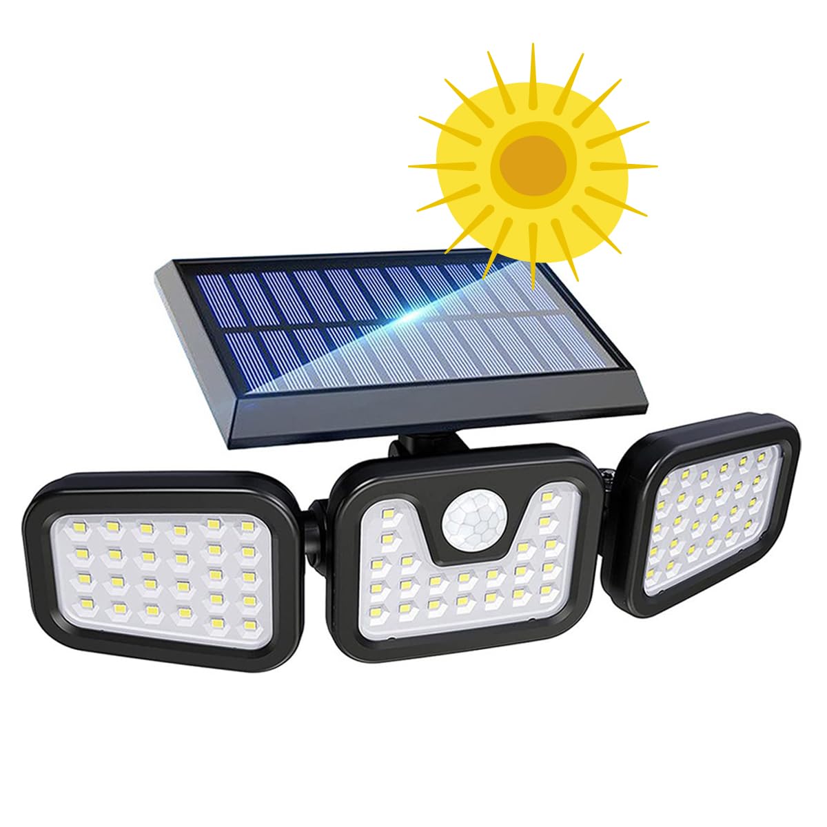Greentech Güneş Enerjili Hareket Sensörlü 3 Taraflı Led Aydınlatma/GT-SL07