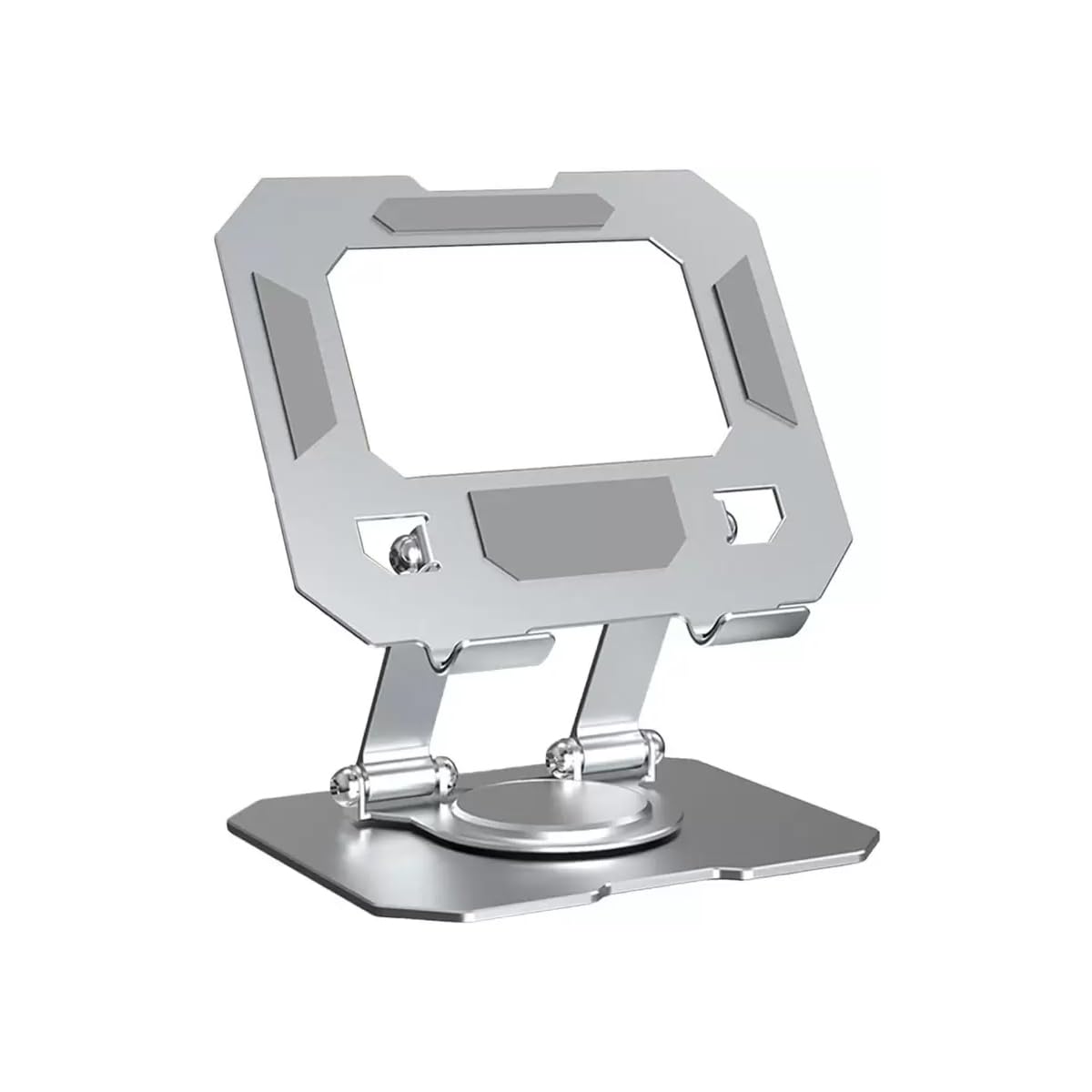 ROBEVE Tablet Standı 360 Derece Dönebilen Tablet Stand Katlanabilir Metal Tablet Tutucu Standı Tablet ve Telefon Tutucu Stant Tablet Tutucu Metal (Metalik Gri)