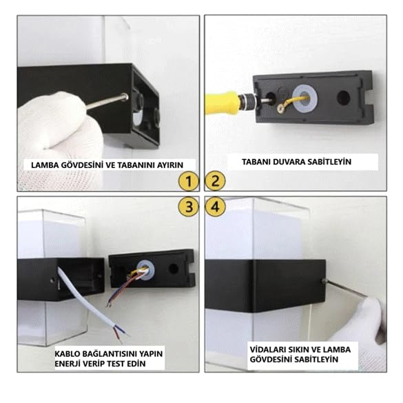 Ucuz Geldi Prizma Led Aplik 12 Watt Gün Işığı 3200k Iç Mekan Ve Dış Mekan Cata Bora Led Aplik Ip54