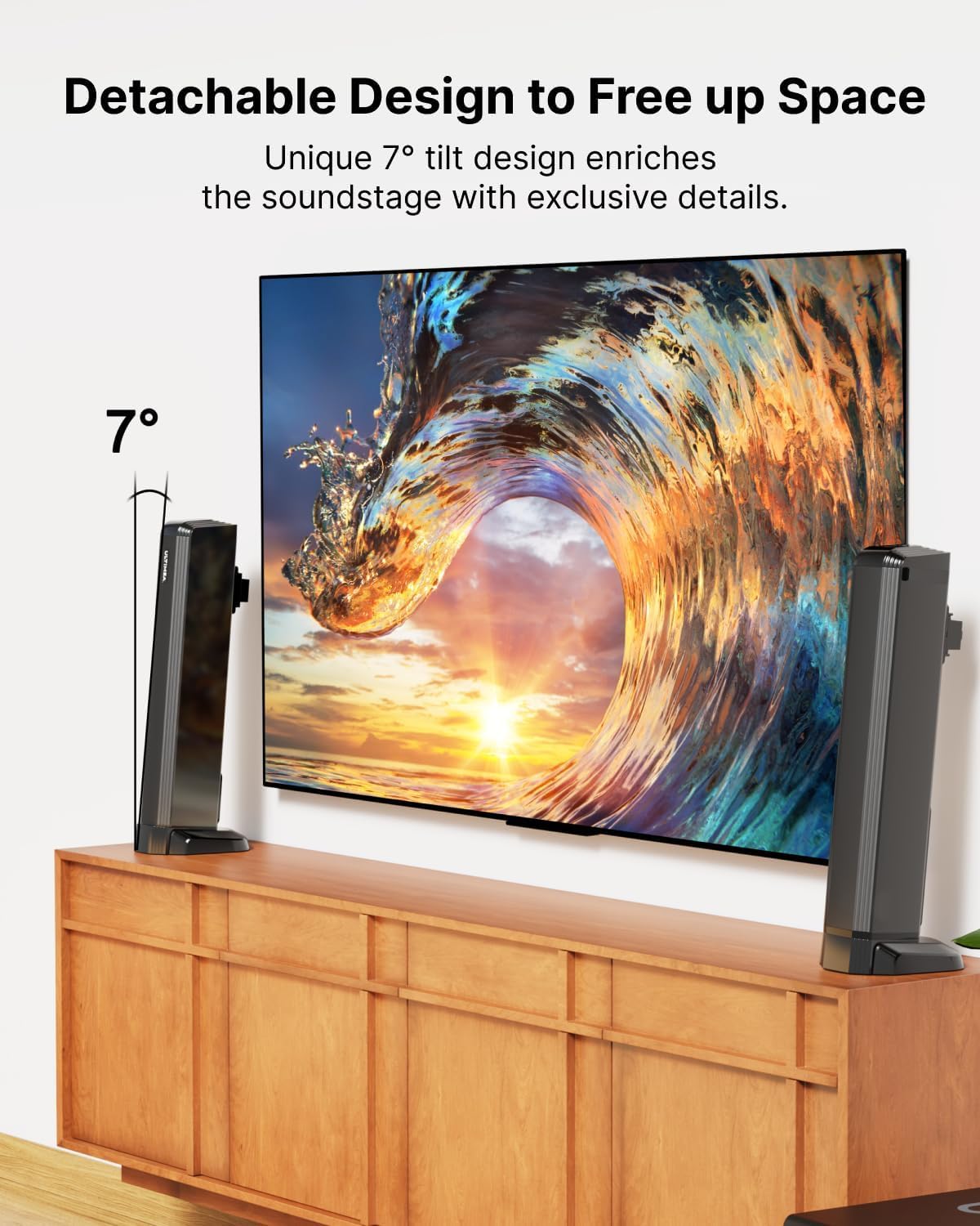 ULTIMEA Dolby Atmos'lu Akıllı TV için 4.1ch Ses Çubuğu, Subwoofer'lı 2'si 1 Arada Bluetooth 5.3 Soundbar, 280W Tepe Güç, 3 EQ Modu TV Soundbar, Bass Ayarlanabilir, HDMI eARC, Apollo S60, 2025