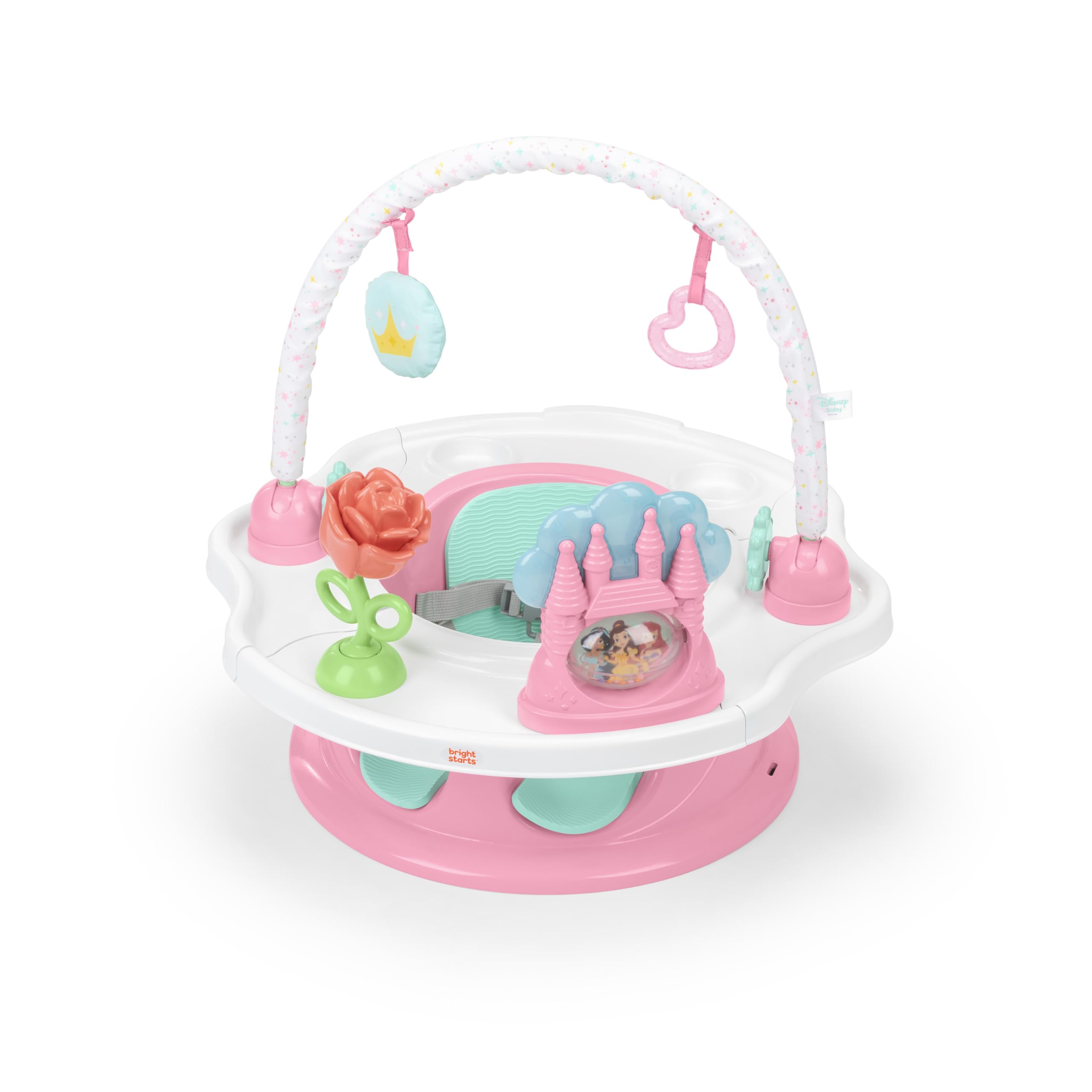 Bright Starts Disney Princess Superseat By Bright Starts, Oturma, Oyun Süresi Ve Yemekler İçin Eğlenceli Bebek Sandalyesi
