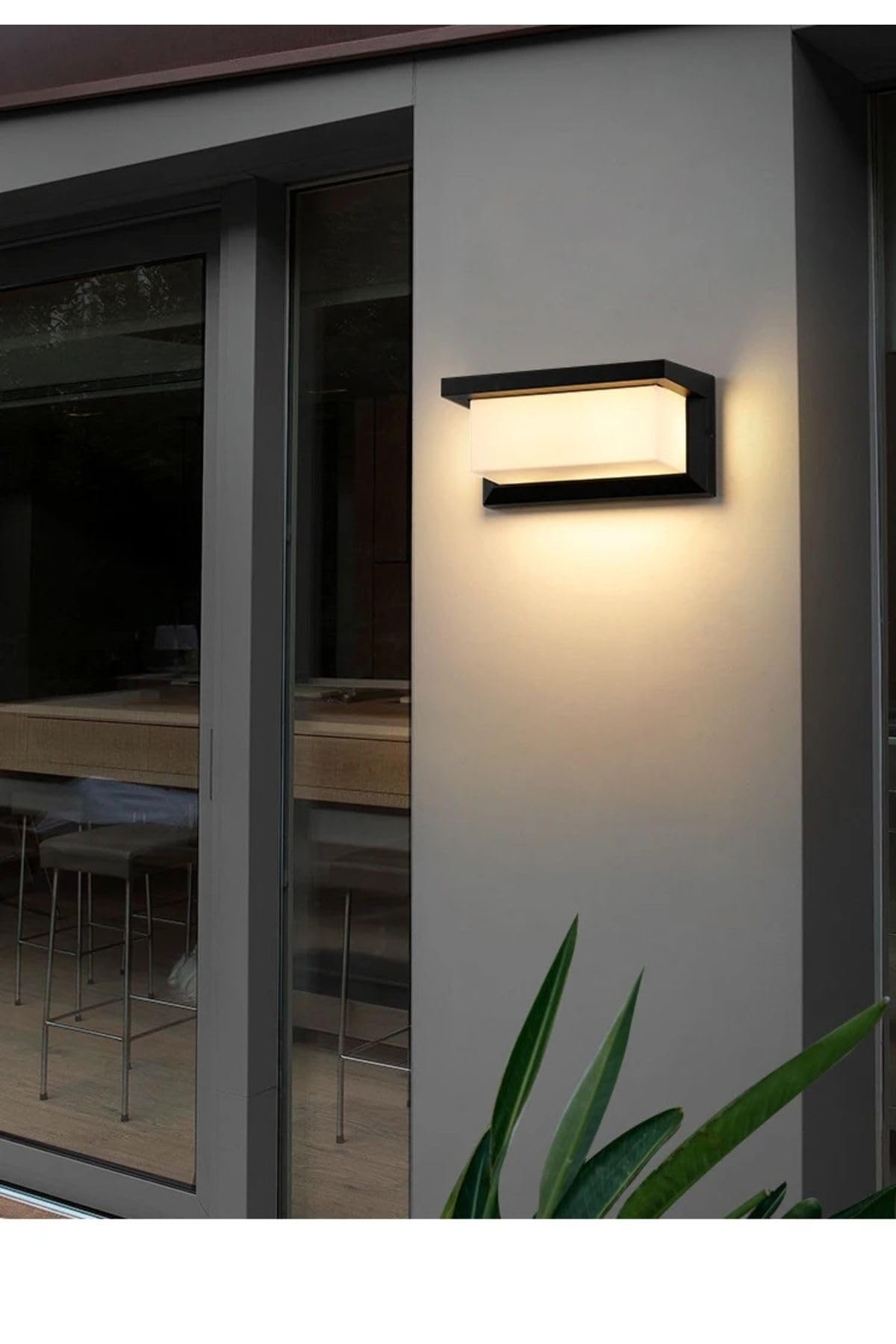 Bahçe Aydınlatması Led Işık 25cm E27 Duylu Zita Ultra Şapkalı Bahçe Duvar Aplik Su Geçirmez
