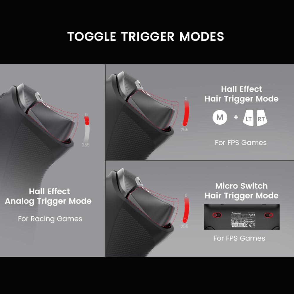 GameSir Tarantula Pro kablosuz çoklu platform denetleyici ve hızlı şarj yuvası paketi, Switch/Switch 2 (6 eksenli Gyro ve NFC), PC, Android ve iOS için – Kaydırmaz TMR çubukları