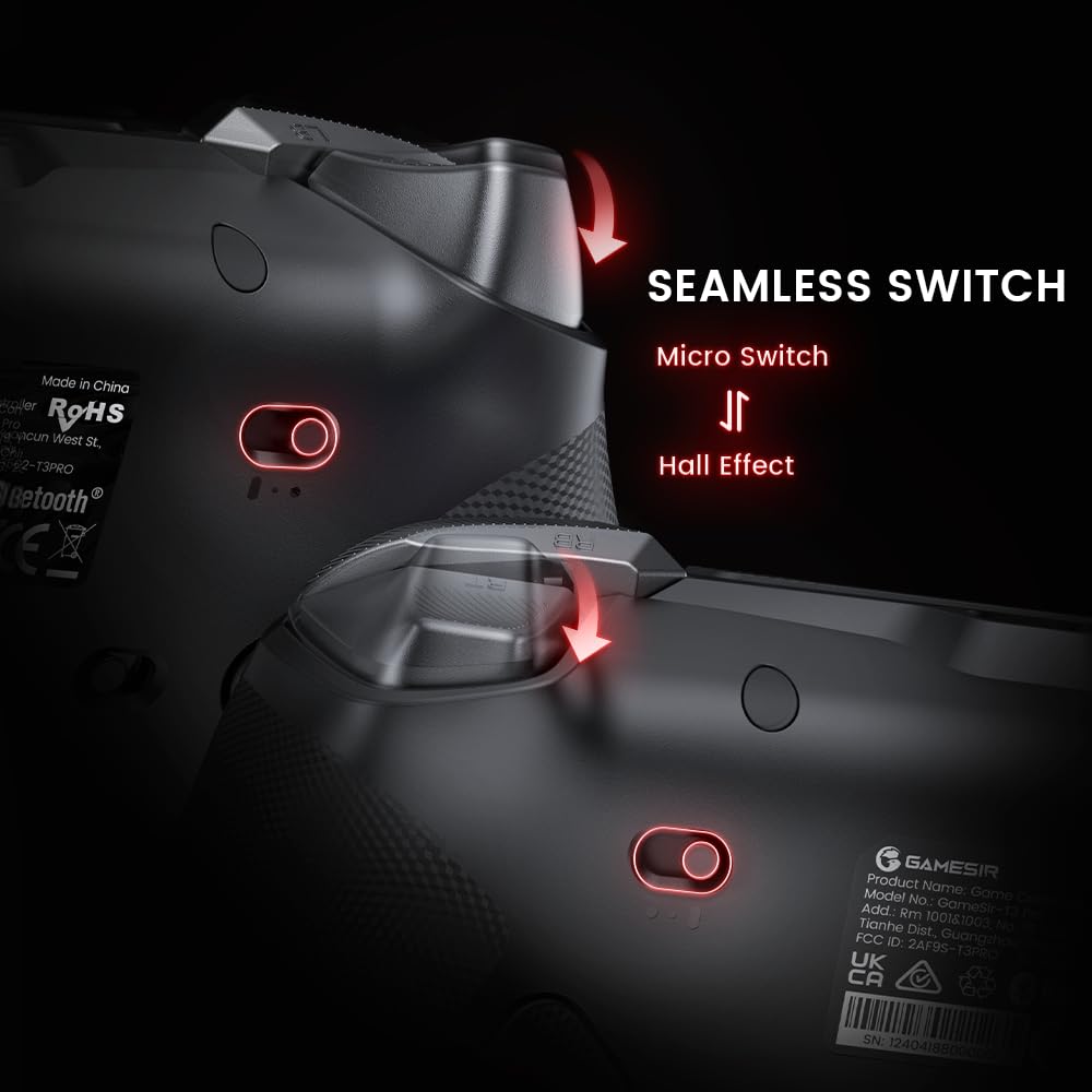 GameSir Tarantula Pro kablosuz çoklu platform denetleyici ve hızlı şarj yuvası paketi, Switch/Switch 2 (6 eksenli Gyro ve NFC), PC, Android ve iOS için – Kaydırmaz TMR çubukları