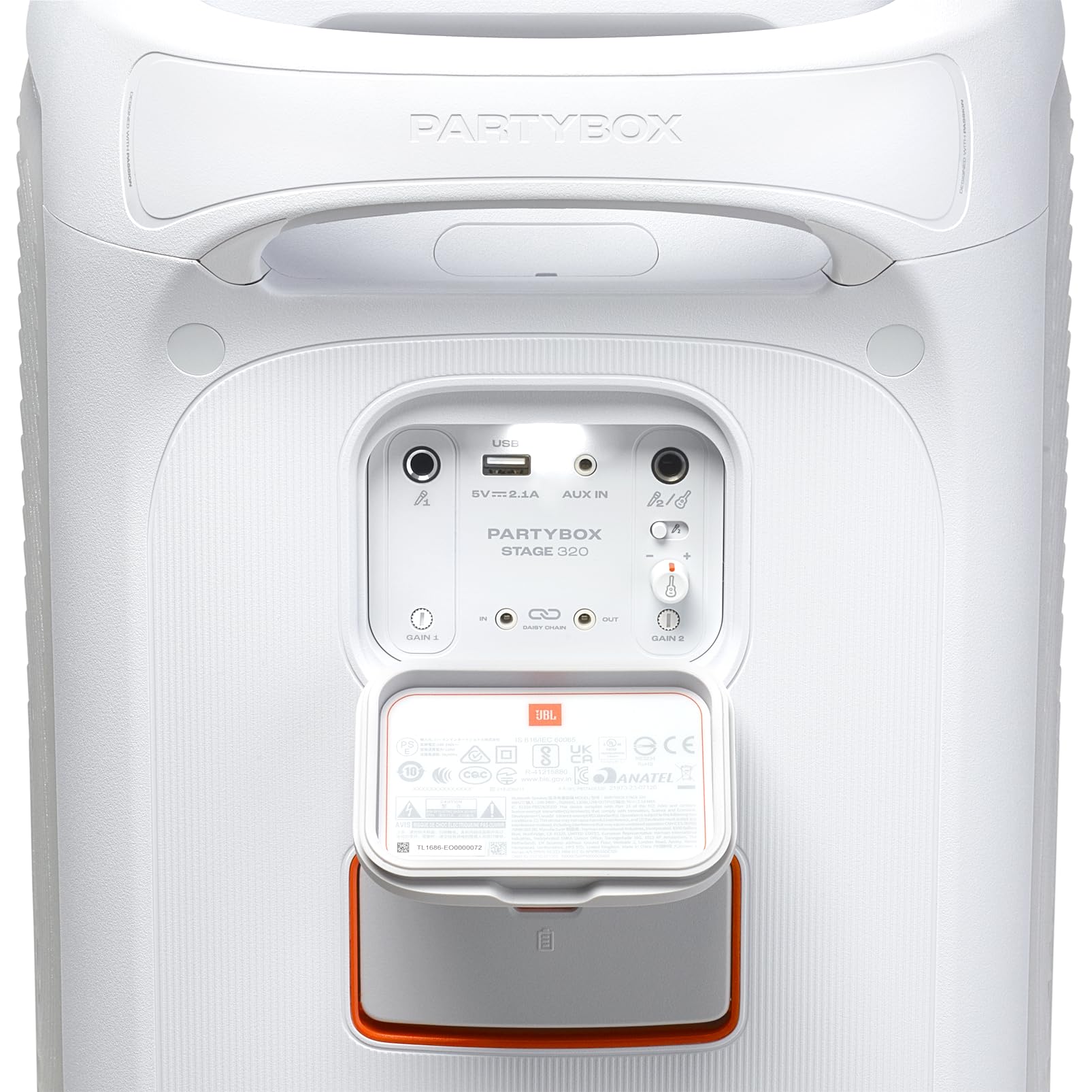 JBL Partybox Stage320, Bluetooth Hoparlör, Beyaz