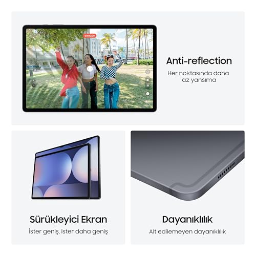 Samsung Galaxy Tab S10+ Yapay Zeka (AI) Tablet, 12GB RAM, 256GB Hafıza, AMOLED Ekran, S Pen Dahil, Gri (Samsung Türkiye Garantili)