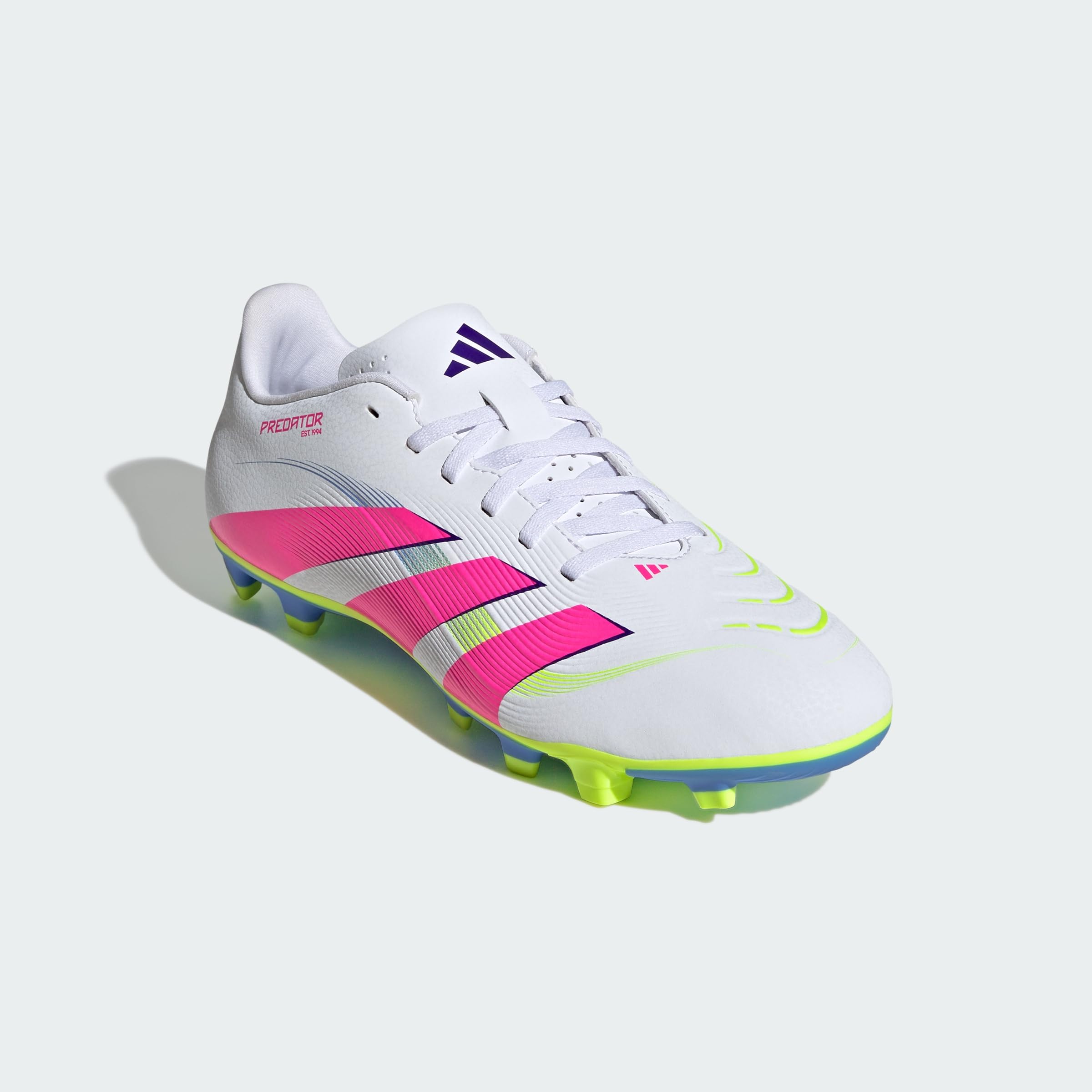 adidas Unisex Yetişkin PREDATOR CLUB FG/MG Futbol Ayakkabısı (Sert Zemin) FTWWHT/LUCPNK/LUCLEM 42