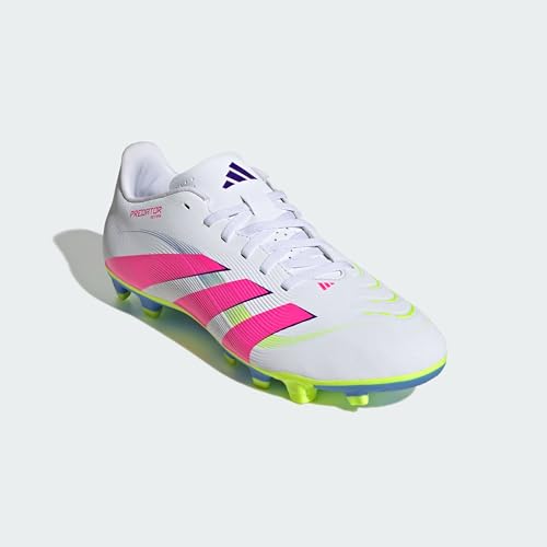 adidas Unisex Yetişkin PREDATOR CLUB FG/MG Futbol Ayakkabısı (Sert Zemin) FTWWHT/LUCPNK/LUCLEM 42