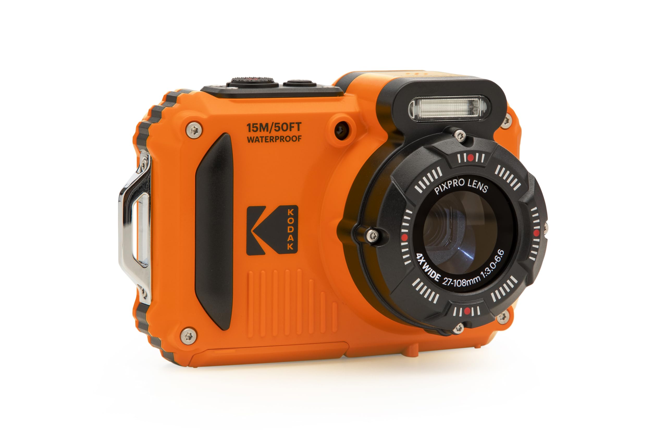 KODAK PIXPRO WPZ2 15M Su Geçirmez Fotoğraf Makinesi - 2 Lityum Pil + 16GB SD Kart - 16MP, 4x Optik Zoom, 1080P Full HD Video (Turuncu)