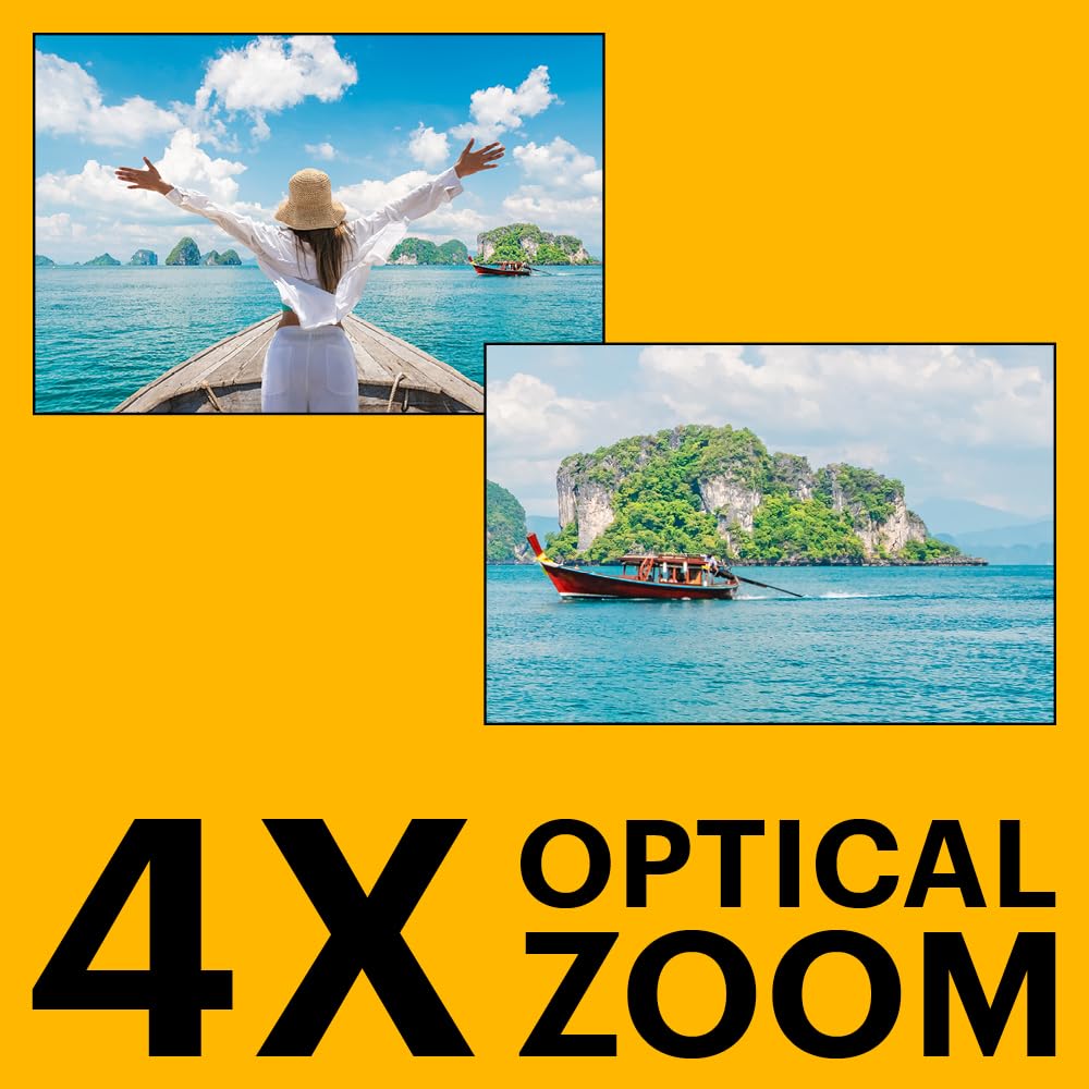 KODAK PIXPRO WPZ2 15M Su Geçirmez Fotoğraf Makinesi - 2 Lityum Pil + 16GB SD Kart - 16MP, 4x Optik Zoom, 1080P Full HD Video (Turuncu)