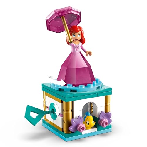 LEGO ǀ Disney Princess Dönen Ariel 43259-5 Yaş ve Üzeri Prenses Seven Çocuklar için Mini Bebek Figürü İçeren Yaratıcı Oyuncak Yapım Seti, Doğum Günü Hediyesi (93 Parça)