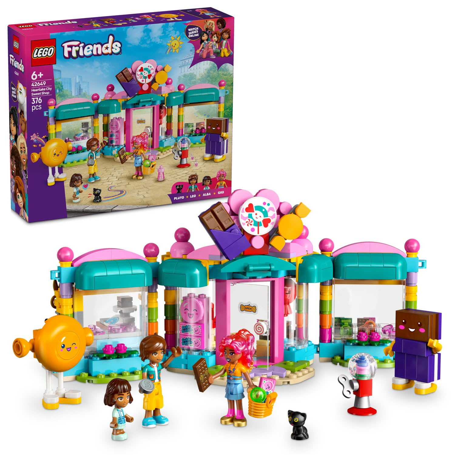 LEGO Friends Heartlake City Şekerci Dükkanı 42649-6 Yaş ve Üzeri Kız ve Erkek Çocukları için Mini Be