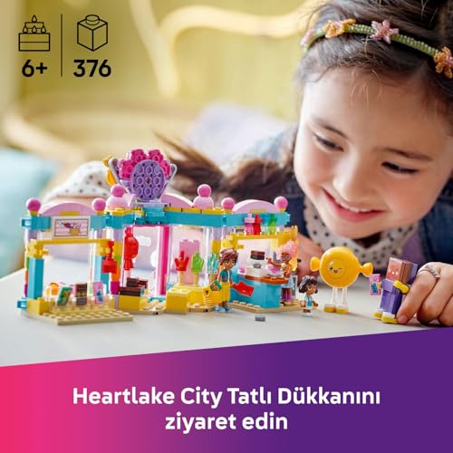 LEGO Friends Heartlake City Şekerci Dükkanı 42649-6 Yaş ve Üzeri Kız ve Erkek Çocukları için Mini Be