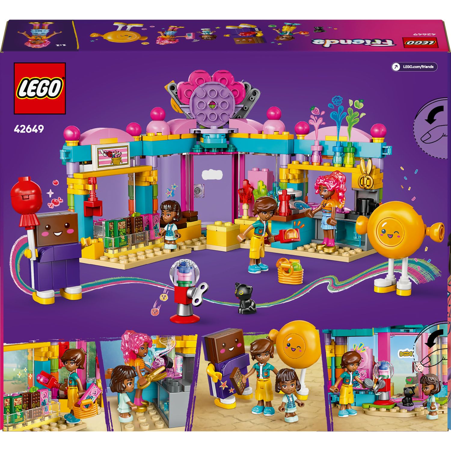 LEGO Friends Heartlake City Şekerci Dükkanı 42649-6 Yaş ve Üzeri Kız ve Erkek Çocukları için Mini Be