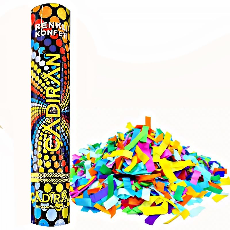 WONKEY TOYS - Parti için Konfeti, Doğum Günü ve Özel Günler Konfetisi, Rengarenk Karnaval Konfeti 30 cm (Rengarenk)