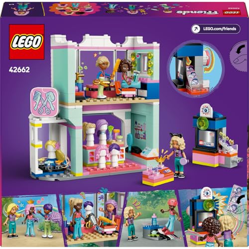 LEGO Friends Kuaför ve Aksesuar Mağazası 42662-7 Yaş ve Üzeri Erkek ve Kız Çocukları için Mini Bebek İçeren Yaratıcı Oyuncak Yapım Seti, Doğum Günü Hediyesi (347 Parça)