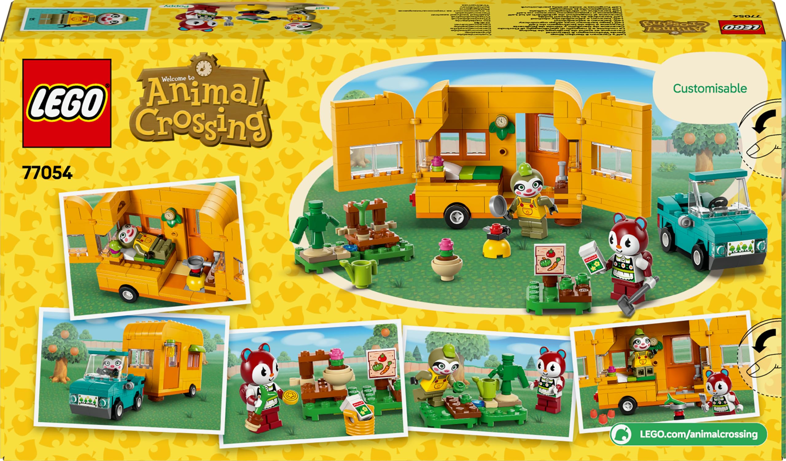 LEGO Animal Crossing Leif Karavan ve Bahçe Dükkanı 77054, 7 Yaş ve Üzeri Kız ve Erkek Çocukları İçin Oyuncak Yapım Seti, Doğum Günü Hediyesi Fikri (263 Parça)