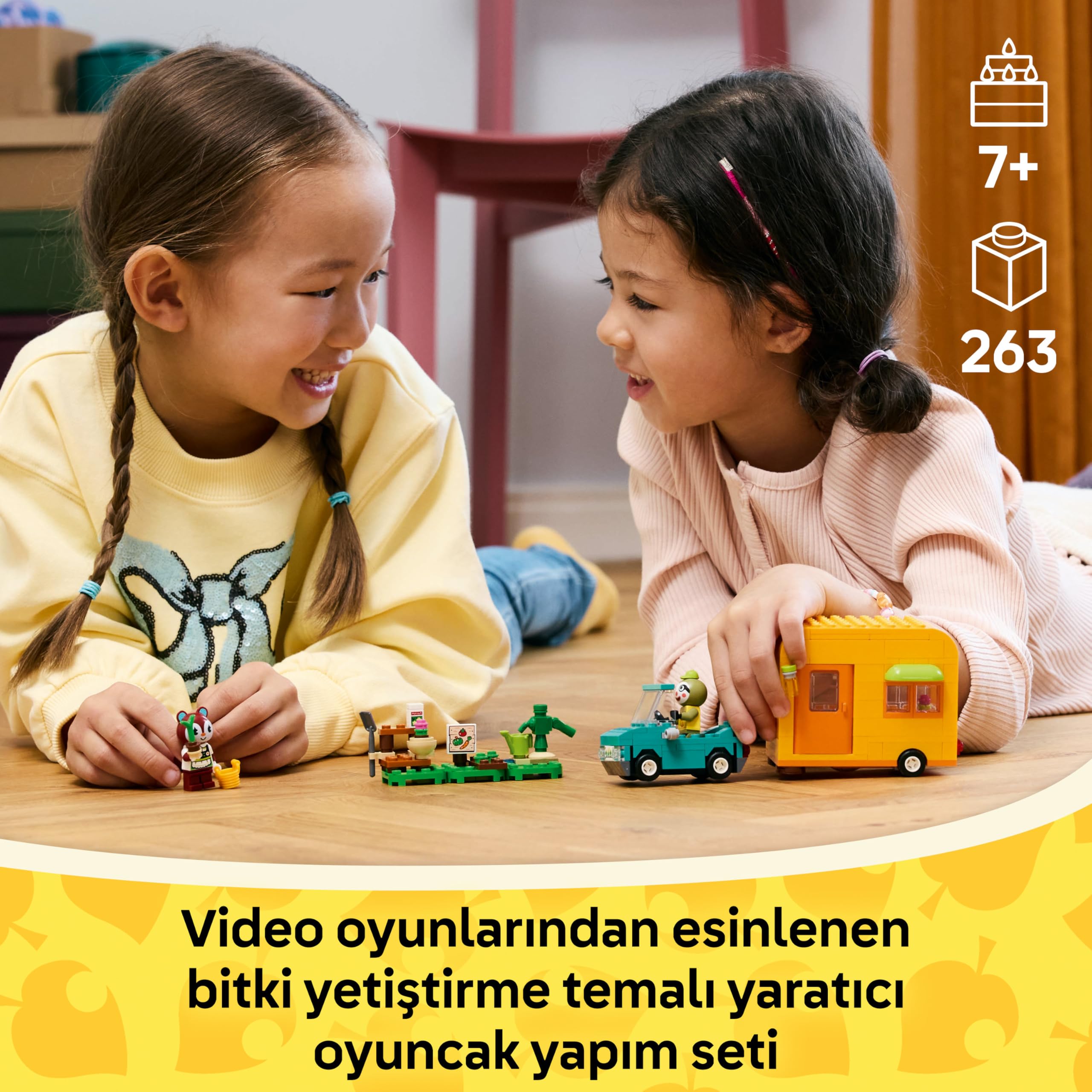 LEGO Animal Crossing Leif Karavan ve Bahçe Dükkanı 77054, 7 Yaş ve Üzeri Kız ve Erkek Çocukları İçin Oyuncak Yapım Seti, Doğum Günü Hediyesi Fikri (263 Parça)
