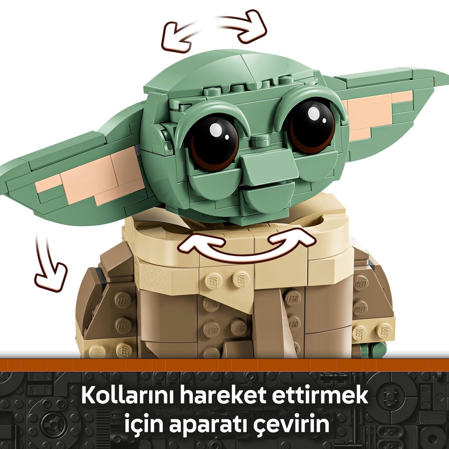 LEGO Star Wars: The Mandalorian Uçan Bebek Arabalı Grogu 75403-10 Yaş ve Üzeri Kız ve Erkek Çocuklar için Yaratıcı Oyuncak Yapım Seti, Doğum Günü Hediyesi (1048 Parça)