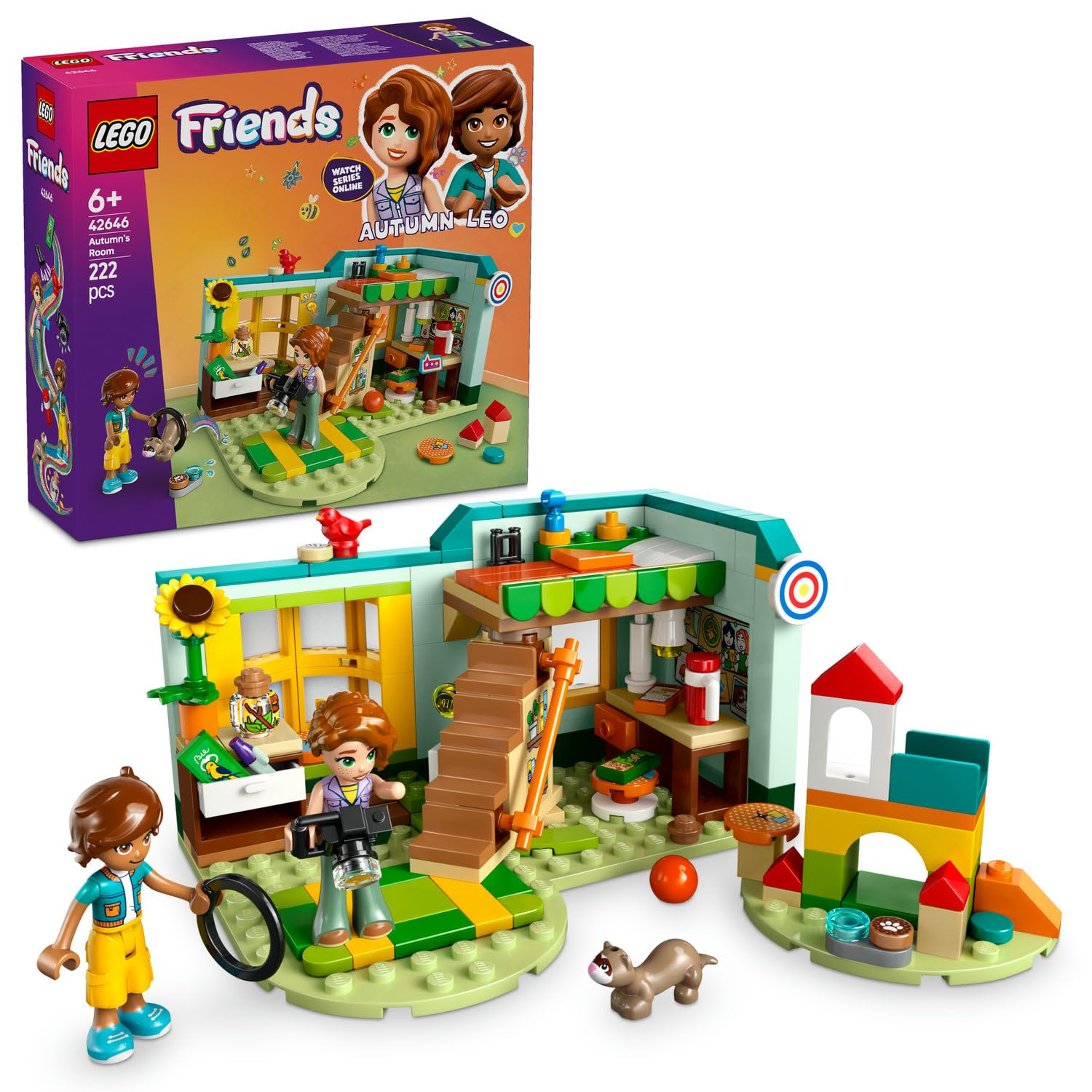 LEGO Friends Autumn’un Odası 42646-6 Yaş ve Üzeri Kız ve Erkek Çocukları için Mini Bebek İçeren Yaratıcı Oyuncak Yapım Seti (222 Parça)