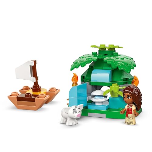 LEGO ǀ Disney Princess Moana’nın Ada Eğlencesi 43260, 5 Yaş ve Üzeri Kız ve Erkek Çocukları İçin Yaratıcı Oyuncak Yapım Seti, 2 Mini Bebek Figürü ve Ev (175 Parça)
