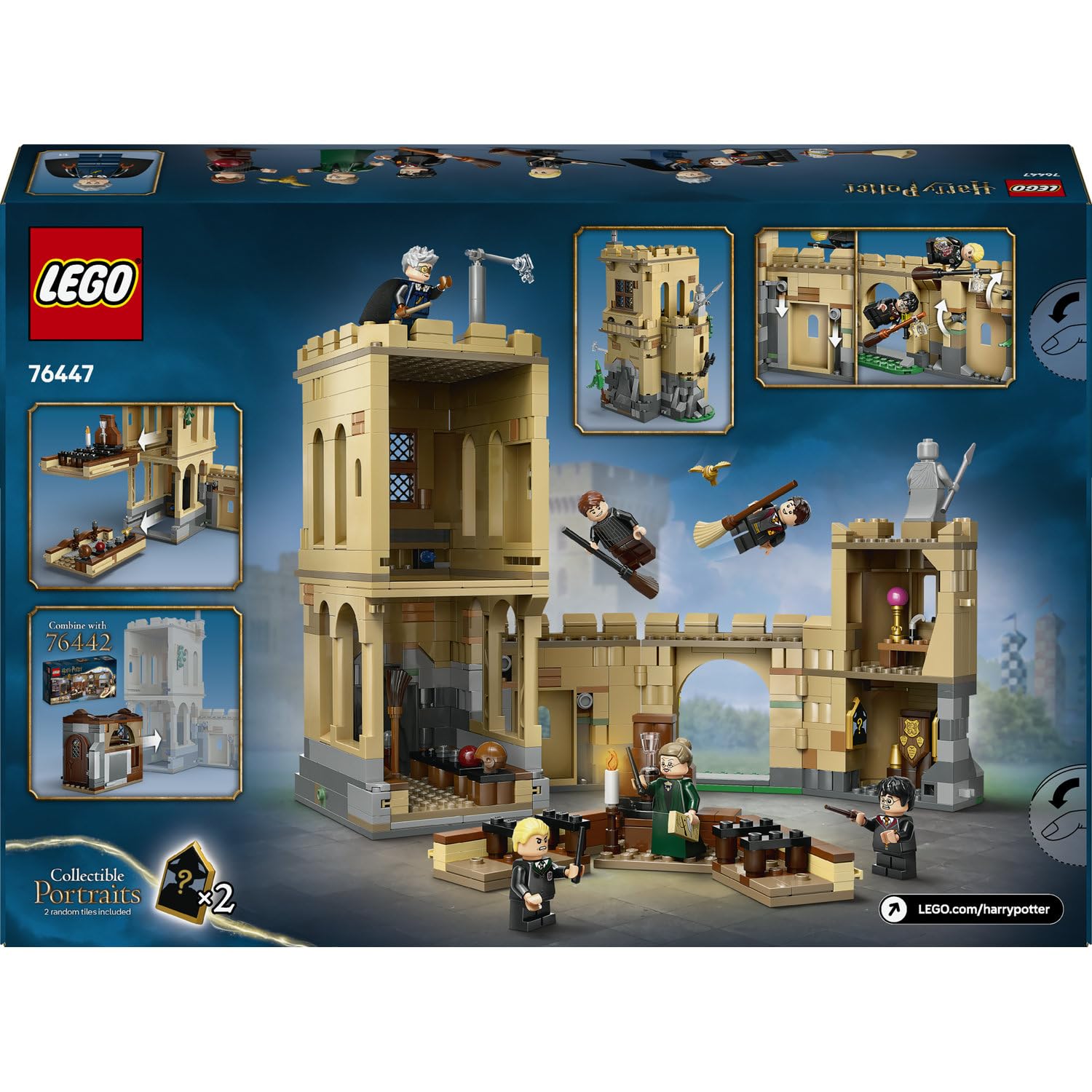 LEGO Harry Potter Hogwarts Şatosu: Uçuş Dersleri 76447-9 Yaş ve Üzeri Çocuklar ve Yetişkinler için Koleksiyonluk Oyuncak Yapım Seti, Doğum Günü Hediyesi (651 Parça)