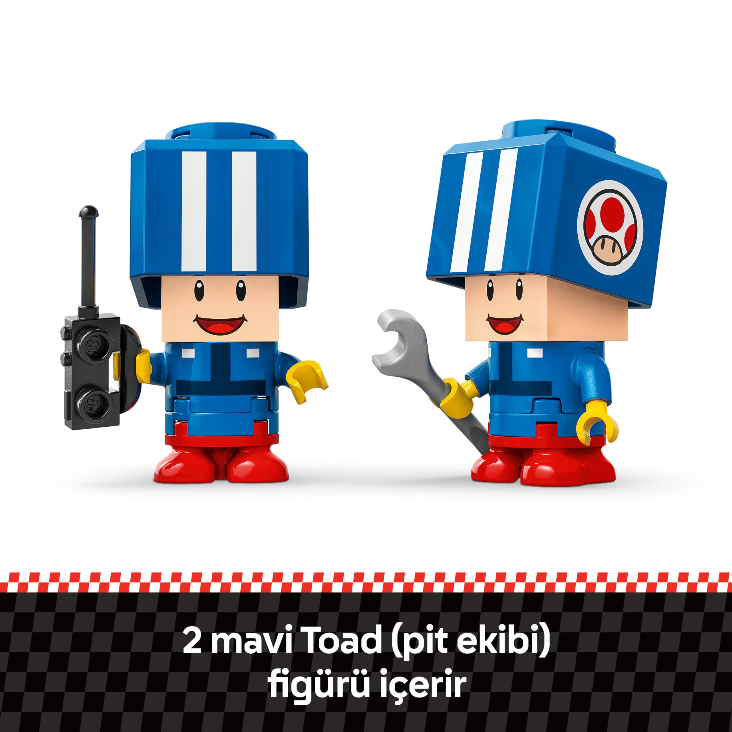 LEGO Super Mario: Mario Kart – Toad’un Garajı 72035, 8 Yaş ve Üzeri Erkek ve Kız Çocukları İçin, 2 Mavi Toad Karakter Figürü İçeren Yaratıcı Oyuncak Yapım Seti, Doğum Günü Hediyesi (390 Parça)