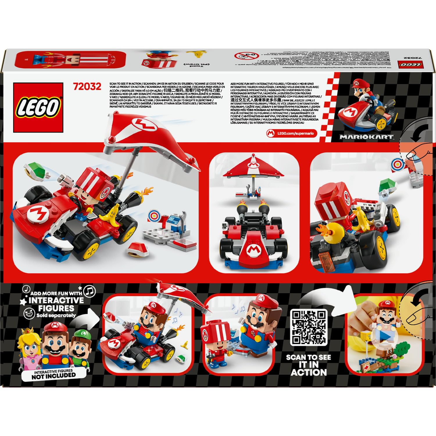 LEGO Super Mario: Mario Kart – Standard Kart 72032, 7 Yaş ve Üzeri Erkek ve Kız Çocukları için Yaratıcı Oyuncak Yapım Seti, Toad Figürü ve Fazlası, Doğum Günü Hediyesi (174 Parça)