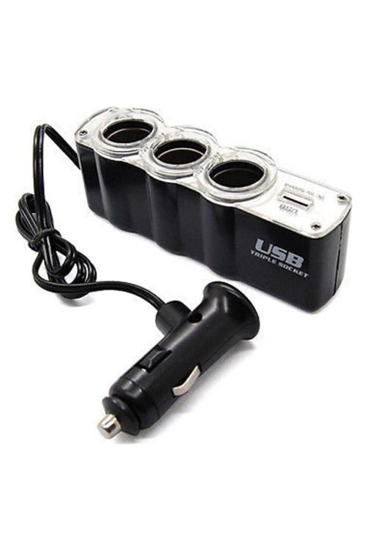 NKT GROUP (7613) 3 Port + 1 Usb Oto Araç Çakmaklık Çoğaltıcı Çoklayıcı ile uyumlu