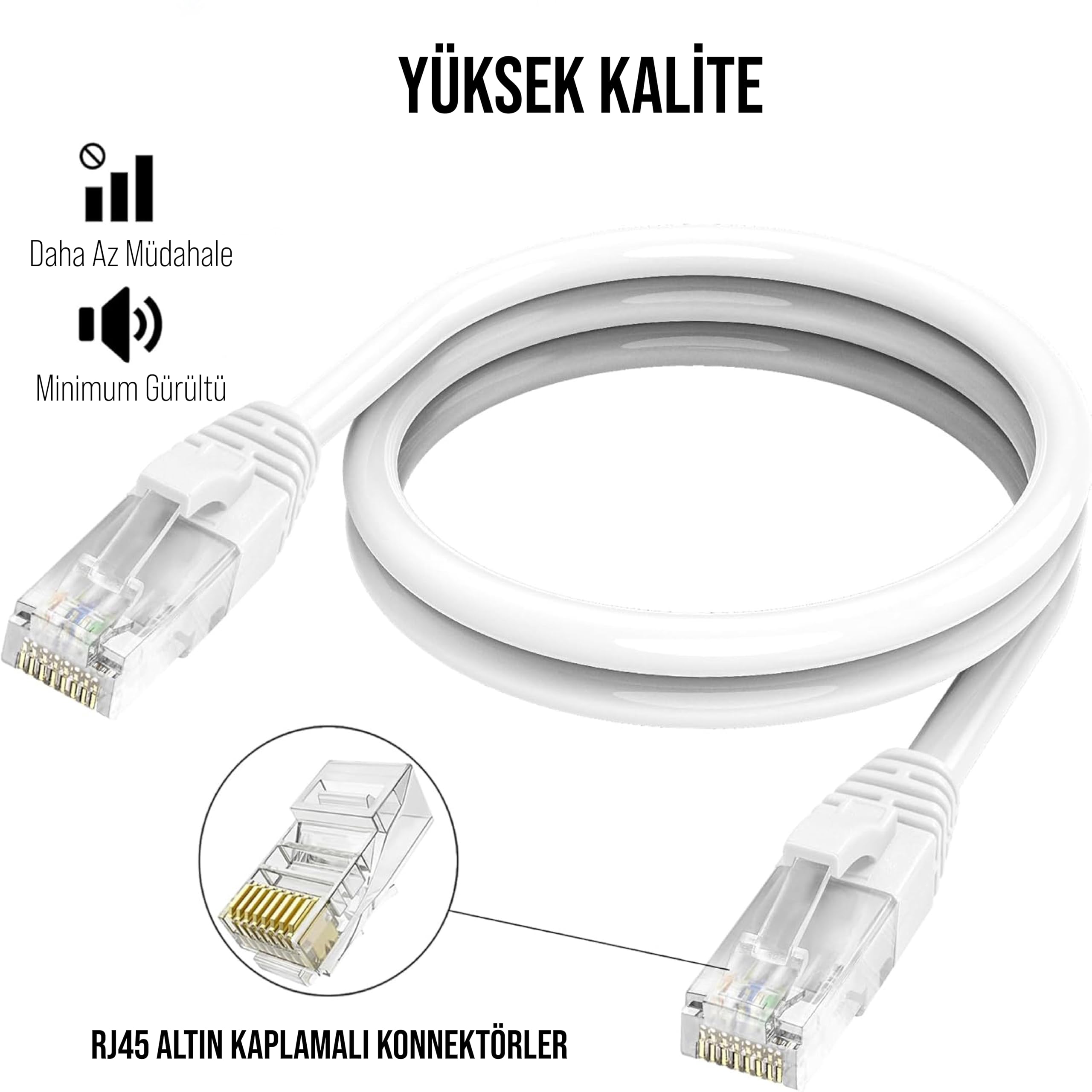 Babilden Cat6 Ethernet Patch Adsl Modem İnternet Kablosu (Cat6 0.3 Metre)