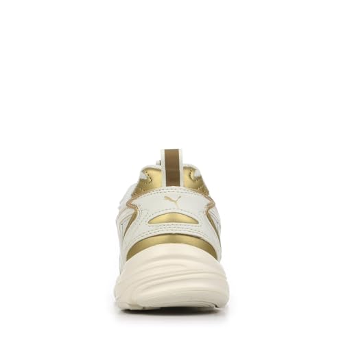 PUMA Kadın Milenio tech Wmns DayINight Spor Ayakkabı Vapor Gray-Gold-Warm White 37.5