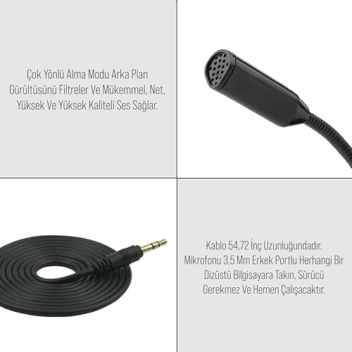Babilden 3,5mm Aux Girişli PC Tablet Mikrofonu (MC-6)