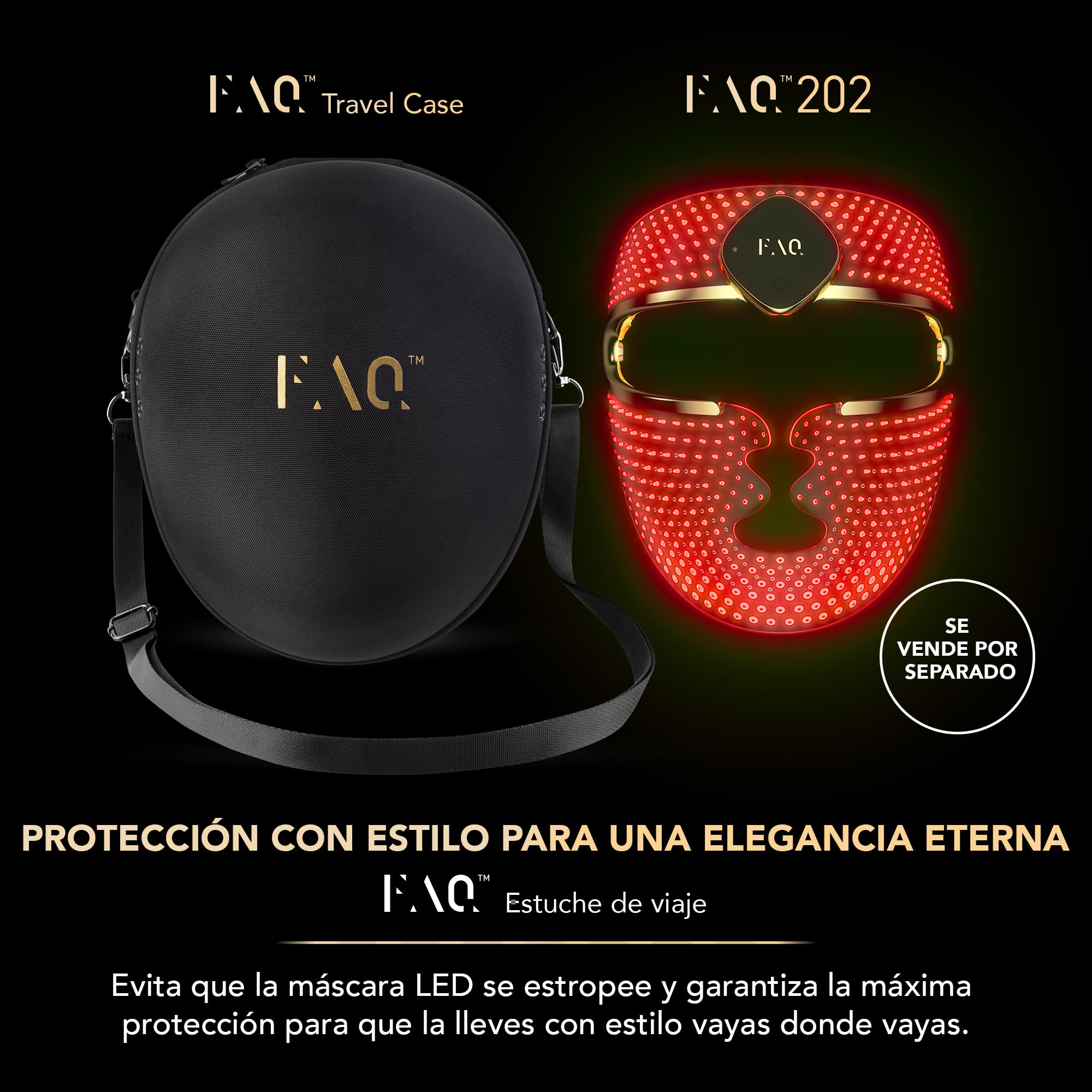 FAQ 200 Taşıma Çantası – FAQ 201 & 202 LED Işıklı Yüz Maskeleri için Dayanıklı Cilt Bakım Ürünü Saklama Çözümü – Hafif & Seyahat Dostu LED'li Yaşlanma Karşıtı Yüz Maskesi Çantası