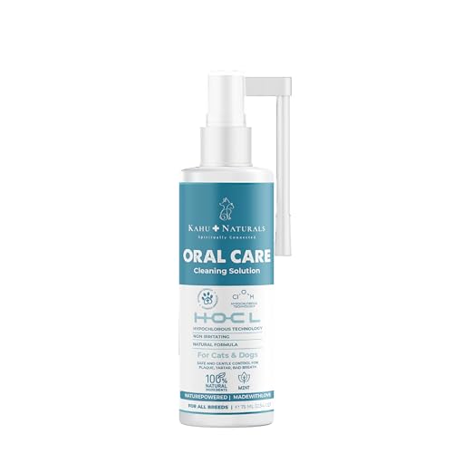 Kahu Naturals Ağız Diş Sağlığı, Taze Nefes, Koku Tartar Plak Önleyici, Kedi ve Köpek, 75 ml