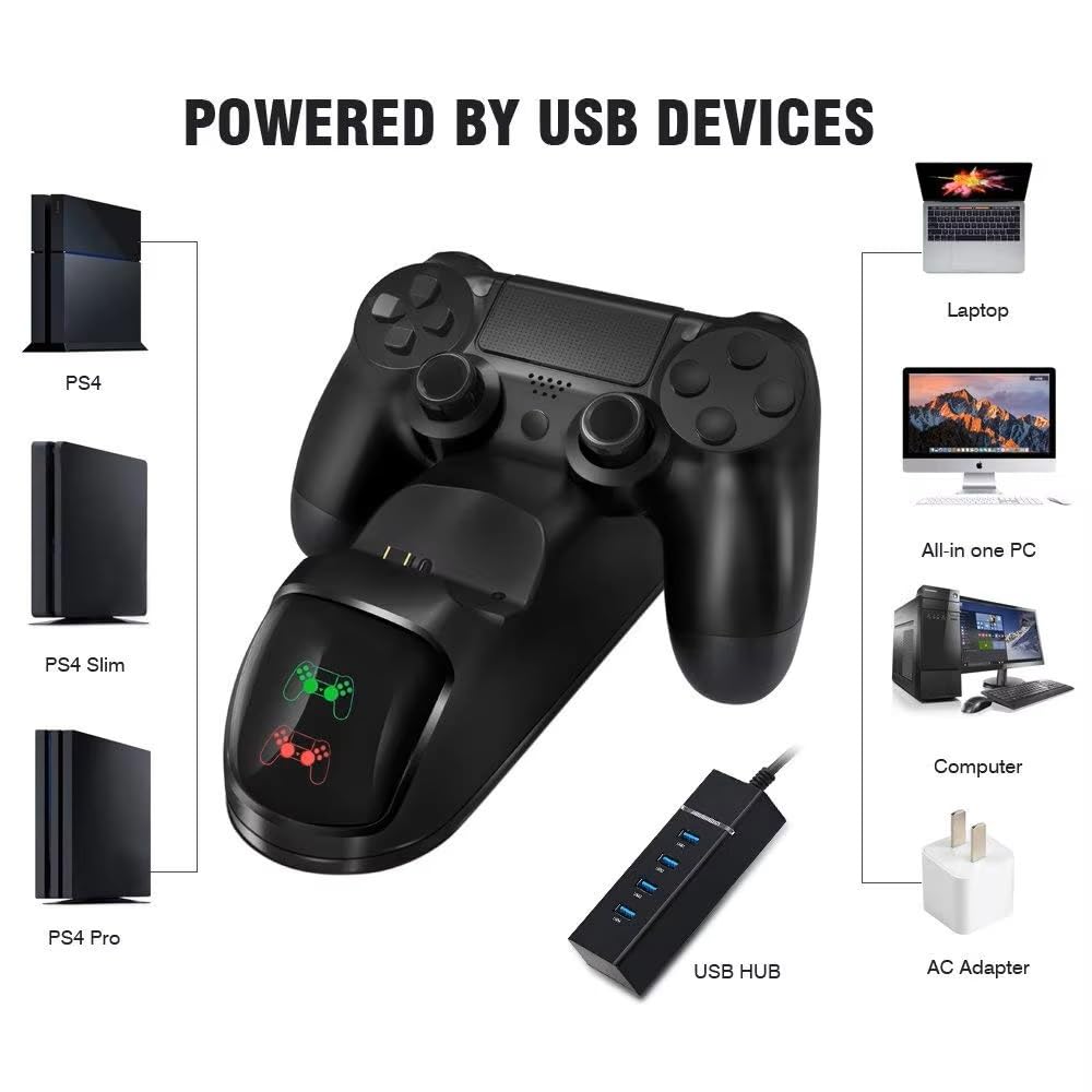 Hobimtek PS4 İçin Şarj İstasyonu Led Göstergeli Kol Şarj Standı TP4-889