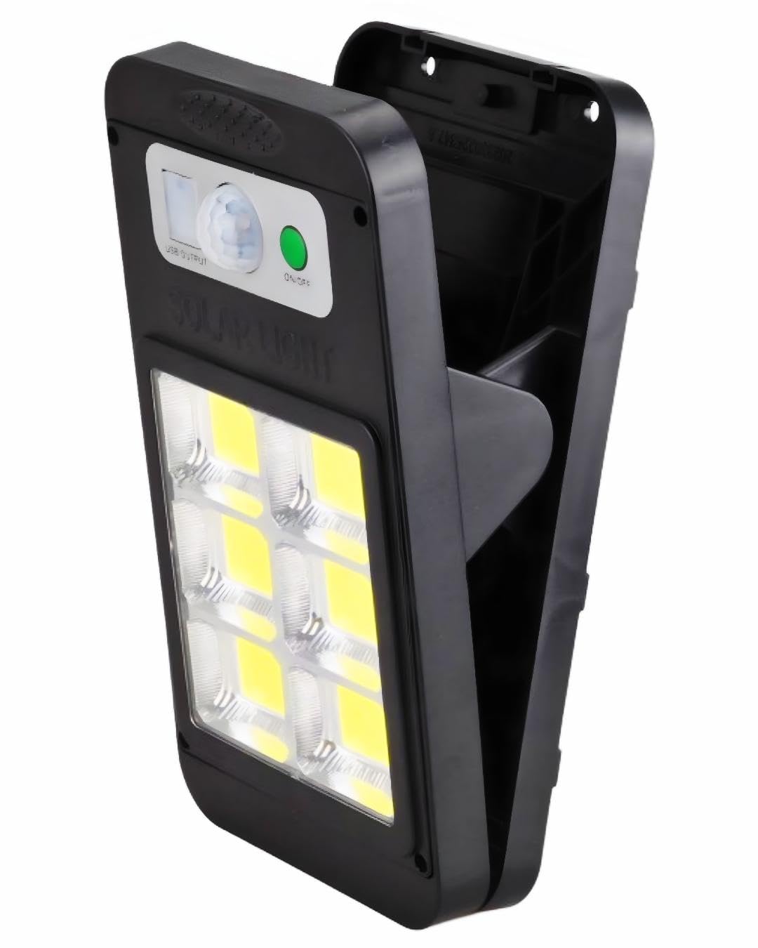 Kyrotech Solar Güneş Enerjili Lamba 6 Cop Beyaz Led Kıskaçlı Sokak Lambası Hareket Sensörlü Su Geçirmez Usb İle Telefon Şarj Özelliği Teras Veranda Bahçe Agaç Patika Garaj Balkon Dekorasyon Aydınlatma