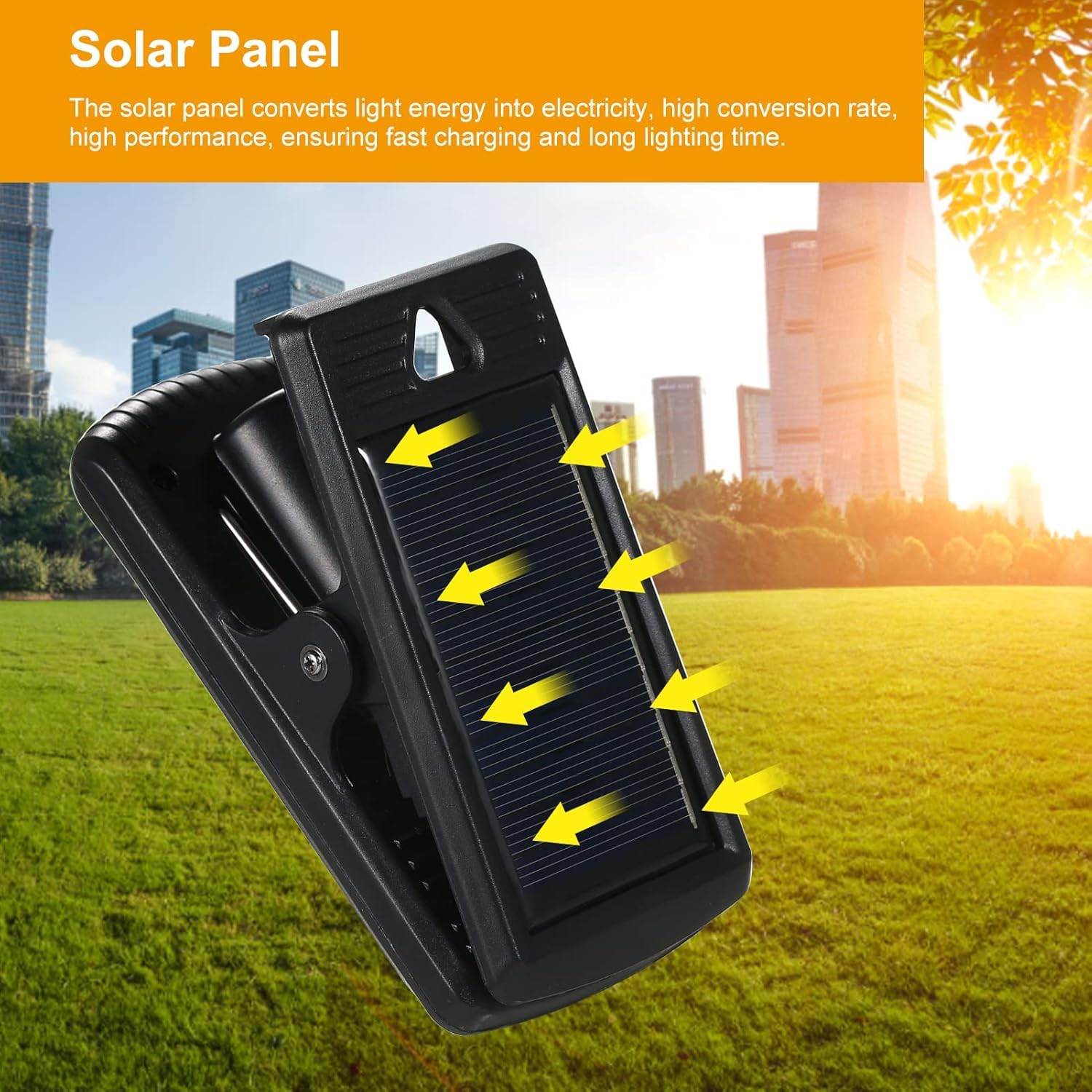 Kyrotech Solar Güneş Enerjili Lamba 6 Cop Beyaz Led Kıskaçlı Sokak Lambası Hareket Sensörlü Su Geçirmez Usb İle Telefon Şarj Özelliği Teras Veranda Bahçe Agaç Patika Garaj Balkon Dekorasyon Aydınlatma
