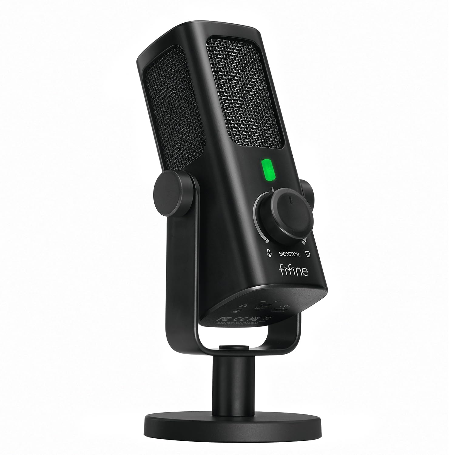 FIFINE Stüdyo Kayıt/Bilgisayar Akışı için USB-Podcast-Kondenser-Mikrofon, YouTube Müzik Vokal Oluşturma için Masaüstü-Metal-Mic, Monitör-Mix Ses Kontrolü, Düşük Kesim Anahtarı (PROFILE3)