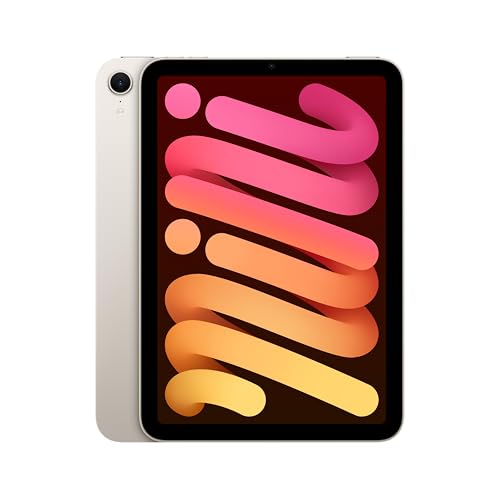 Apple iPad mini, A17 Pro çip ile: 8.3 inç Liquid Retina Ekran, 128 GB, Wi-Fi 6E, 12 MP Ön Kamera/12 MP Arka Kamera, Touch ID, Tüm Gün Süren Pil Ömrü — Yıldız Işığı