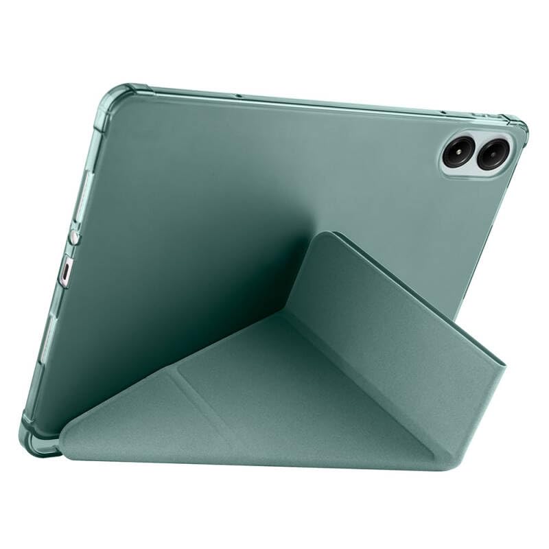 Kilifplus Xiaomi Poco Pad ile Uyumlu Kılıf Tri Folding Silikon Kalem Bölmeli Katlanabilir Standlı PU Deri Yumuşak Kapak, Tablet Kılıfı [Kalem Alanı, Akıllı Kapak, Uyku Modlu] (Siyah)